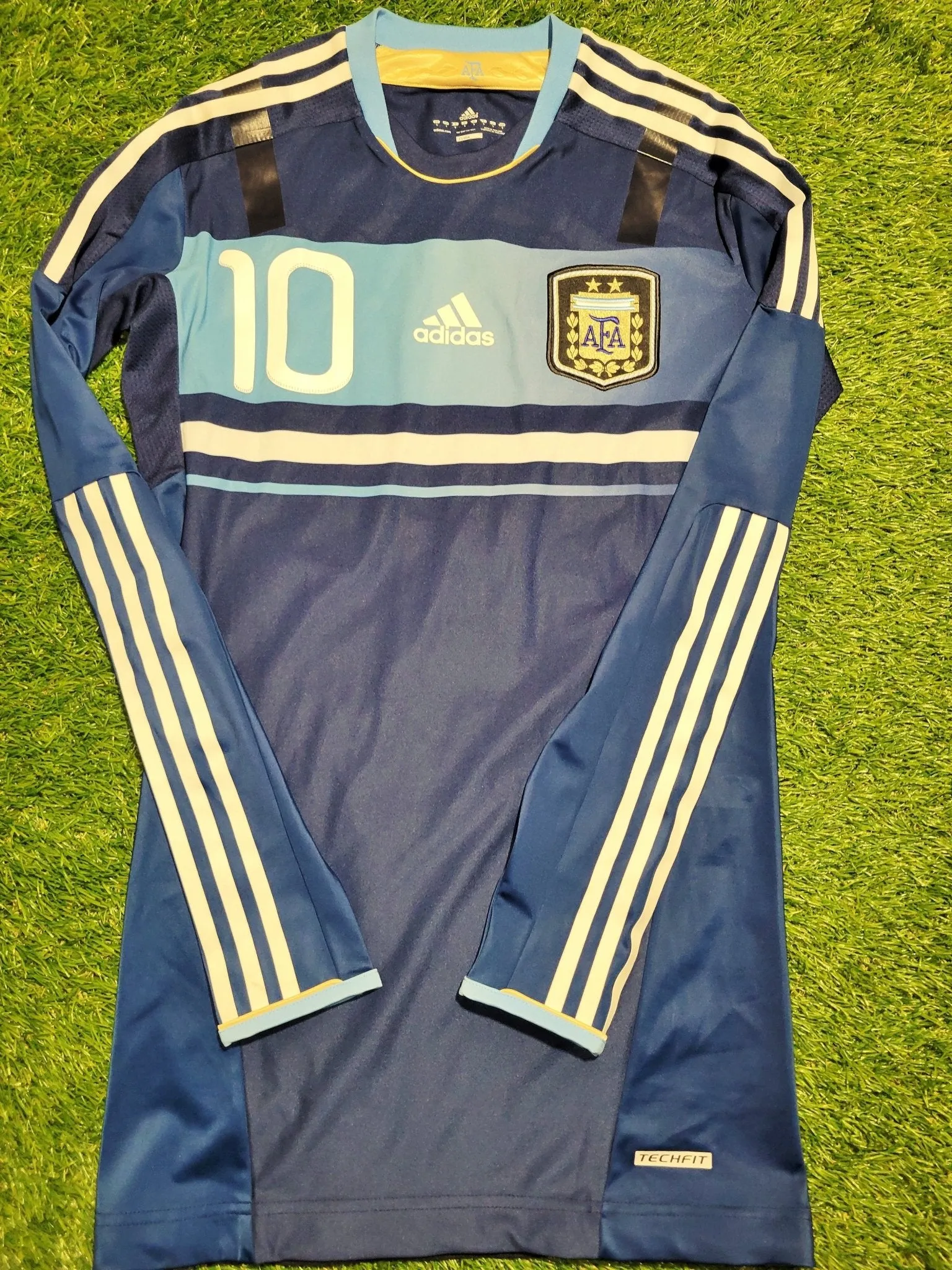 Messi Argentina COPA AMERICA TECHFIT PLAYER ISSUE 2011 Away Jersey Shirt Camiseta S SKU# V32087