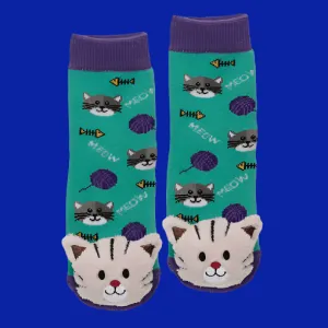 Messy Moose Cat Baby Sock