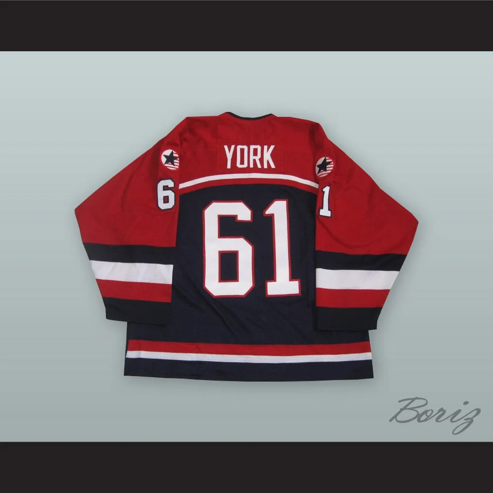 Mike York 61 USA National Team Blue Hockey Jersey