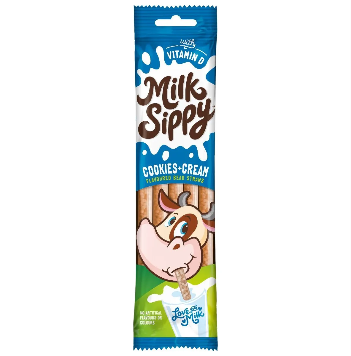 Milk Sippy Flavoured Bead Straws - 5 different flavours - Chocolate, Chocolate Banana, Strawberry, Vanilla, Cookies and Cream