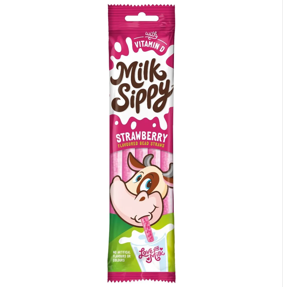 Milk Sippy Flavoured Bead Straws - 5 different flavours - Chocolate, Chocolate Banana, Strawberry, Vanilla, Cookies and Cream
