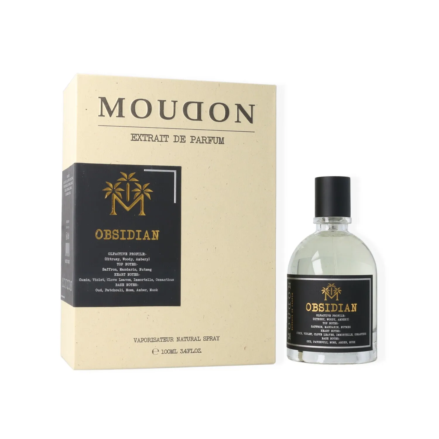 Moudon Obsidian Extrait De Parfum For Unisex 100ml
