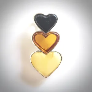 Multicolor Amber Hearts Pendant