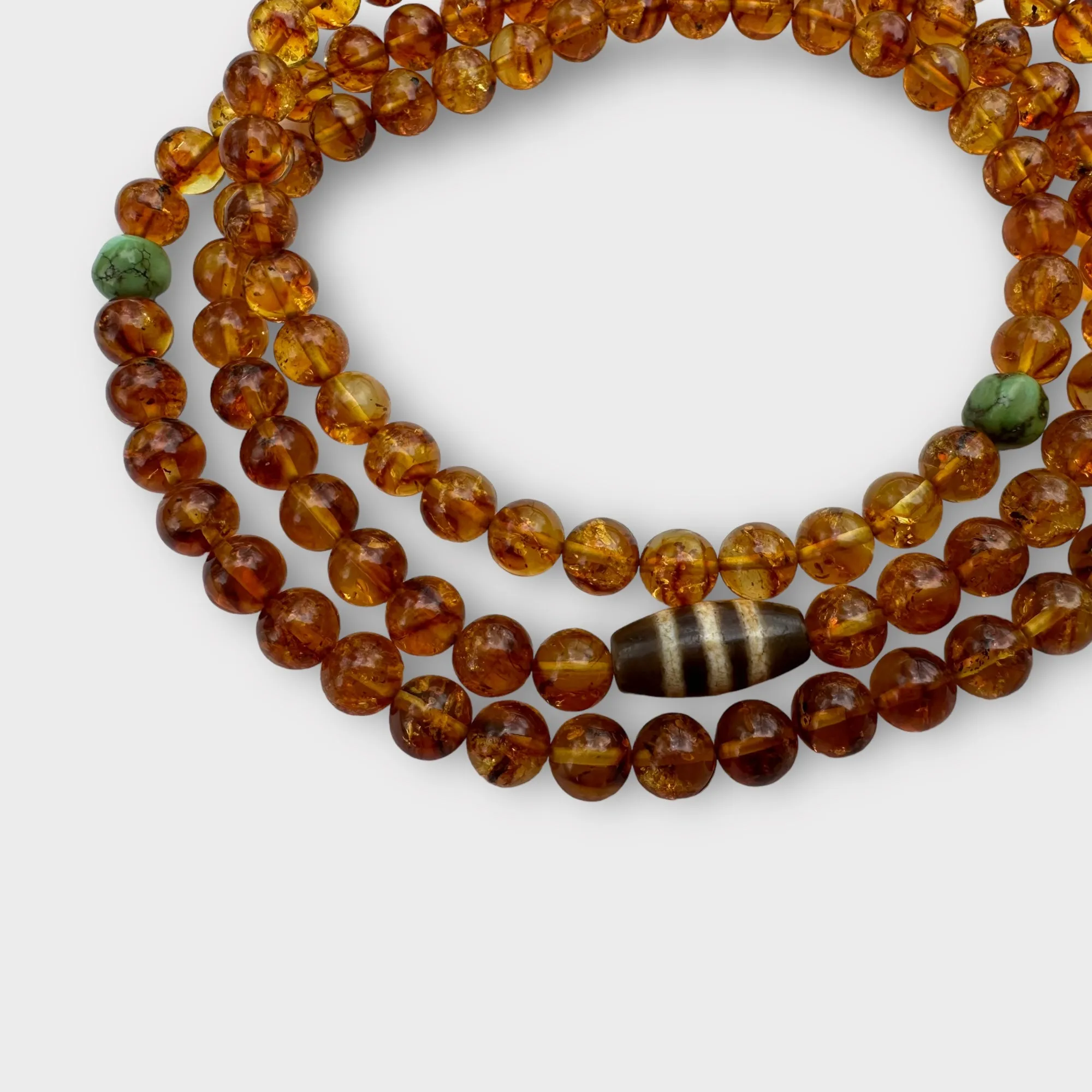 Natural Stone Baltic Amber Mala