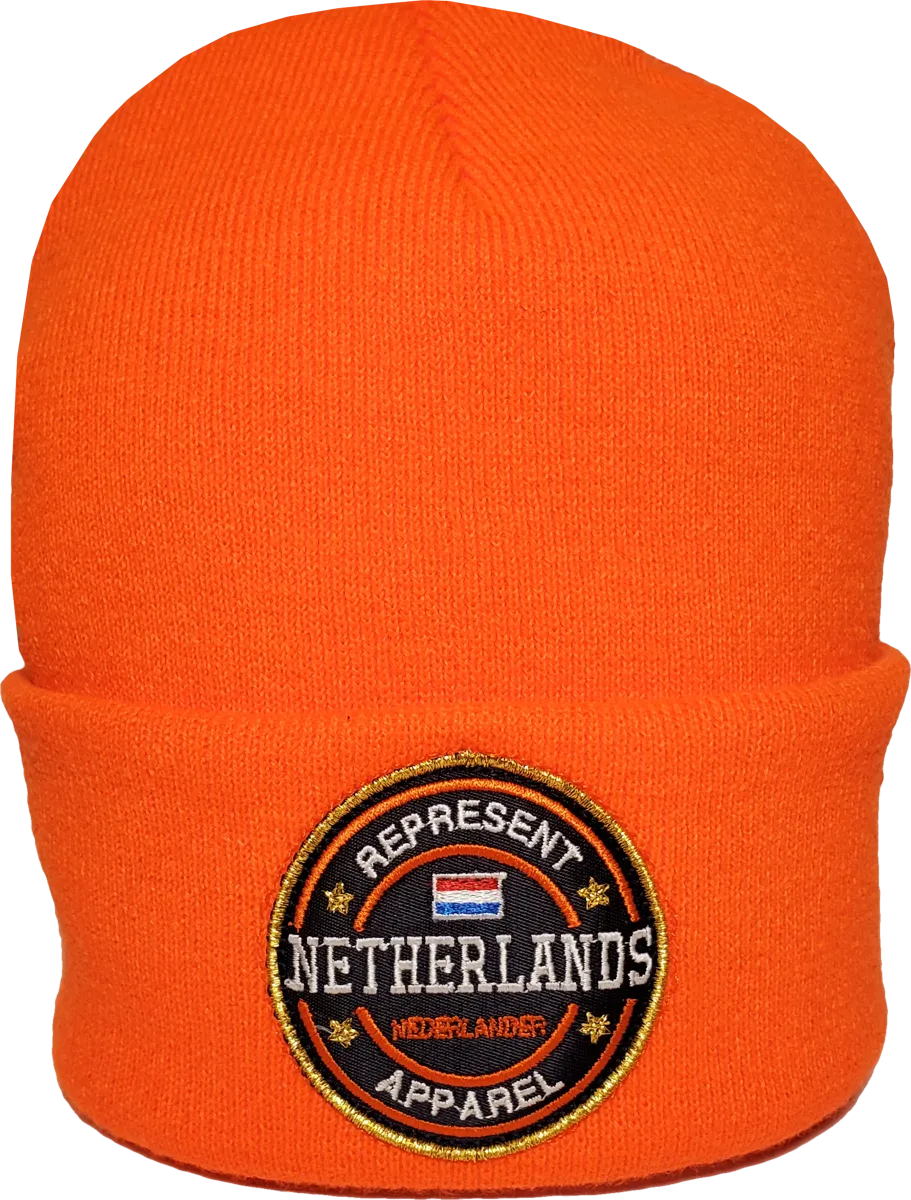 Netherlands Toque Benchmark Rib Knit Orange