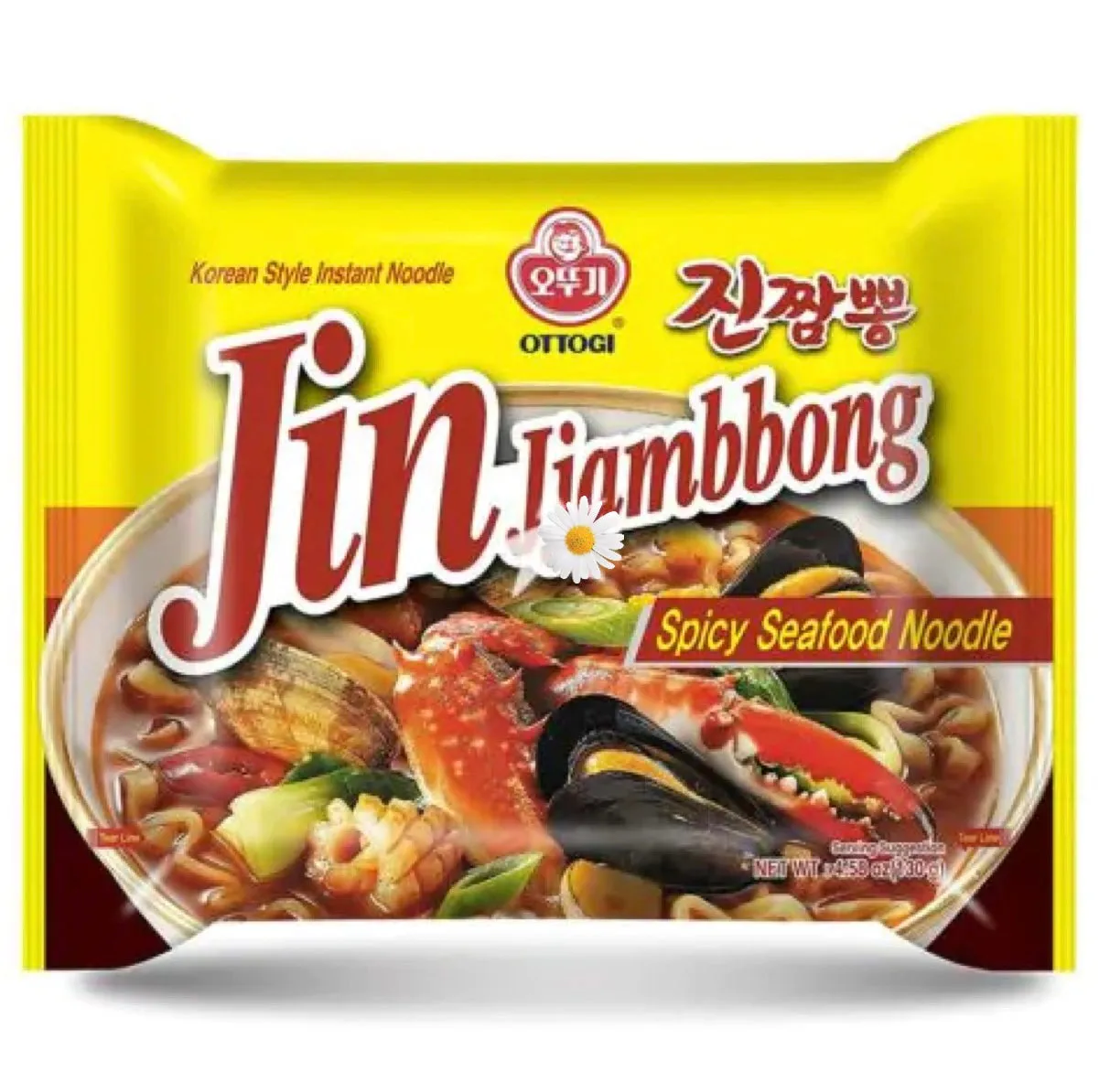 Ottogi Jin Jjambbong Ramen (Spicy Seafood) (Jin Champong) Instant Noodle 130g