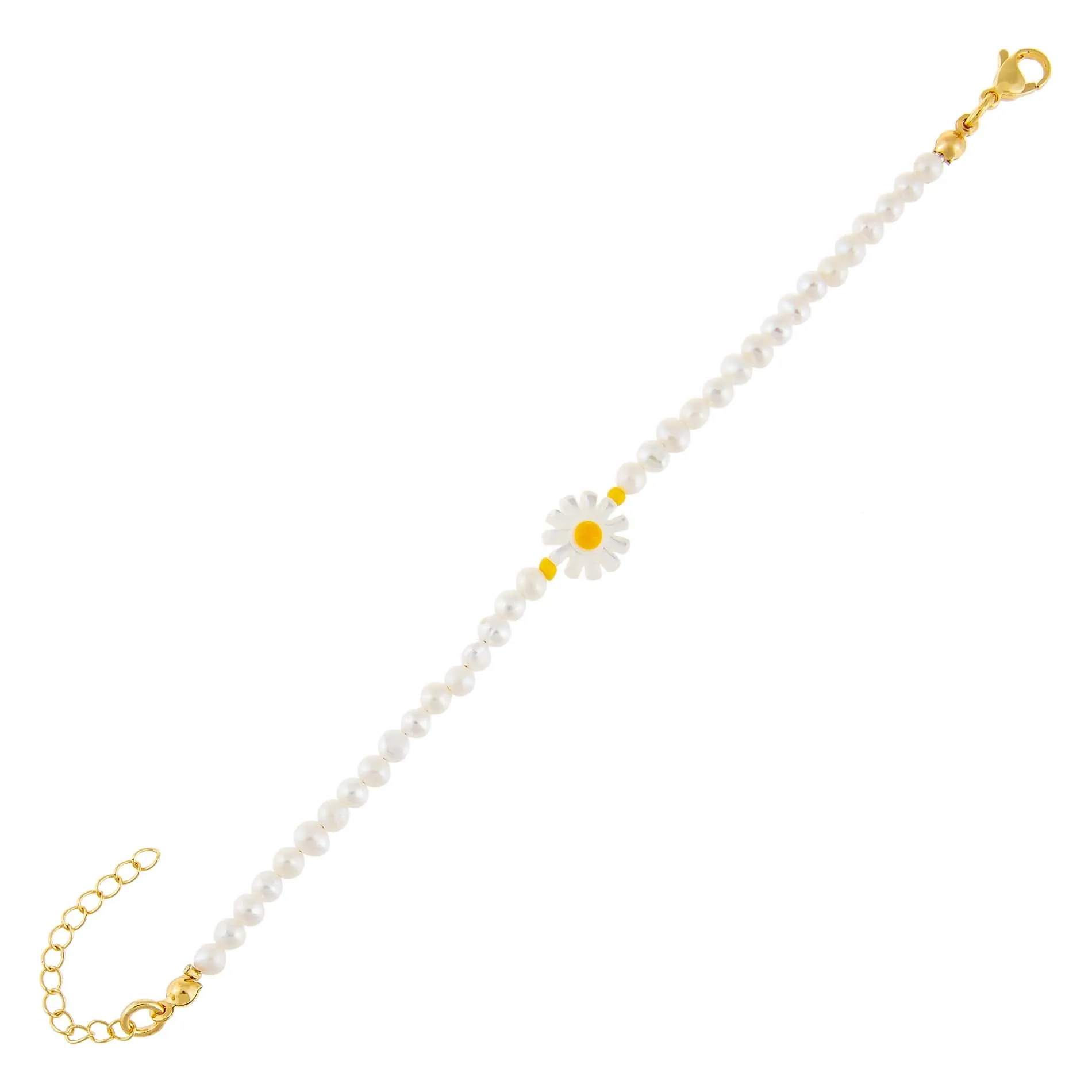 Pastel Daisy Beaded Bracelet