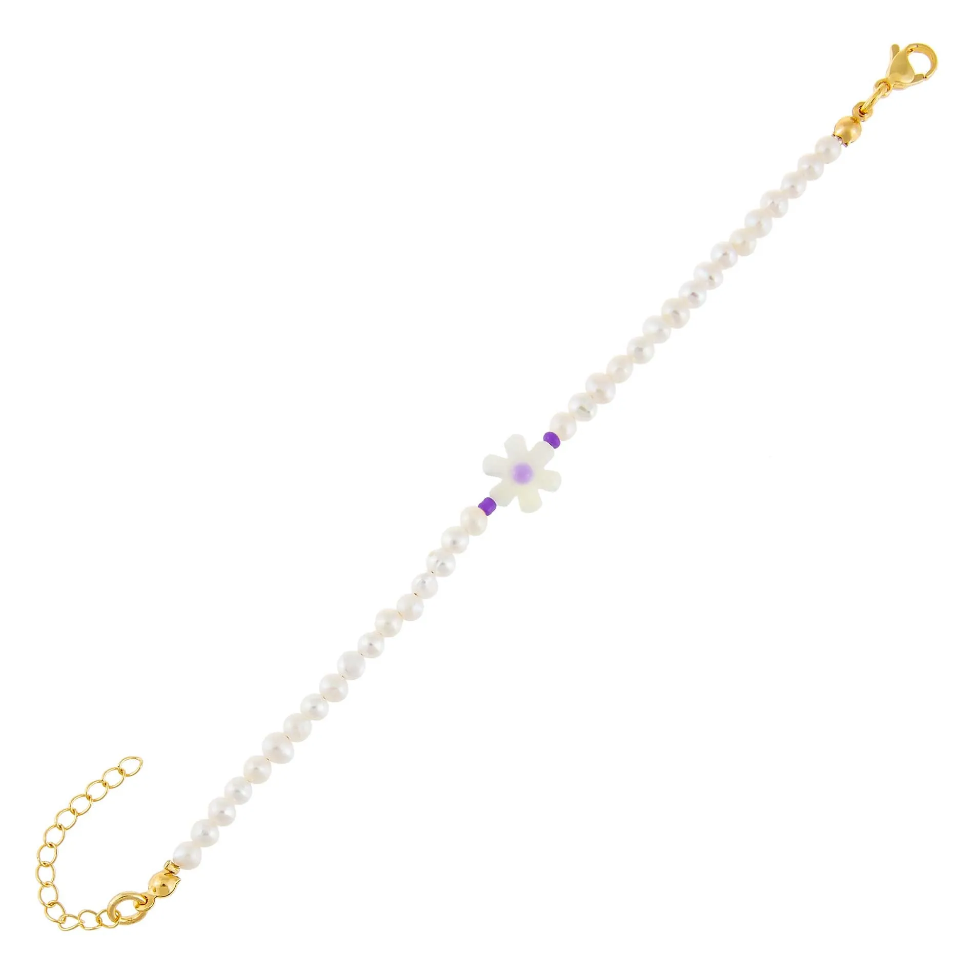 Pastel Daisy Beaded Bracelet