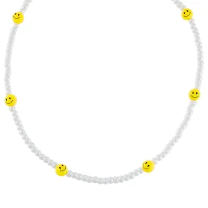 Pearl Smiley Face Necklace