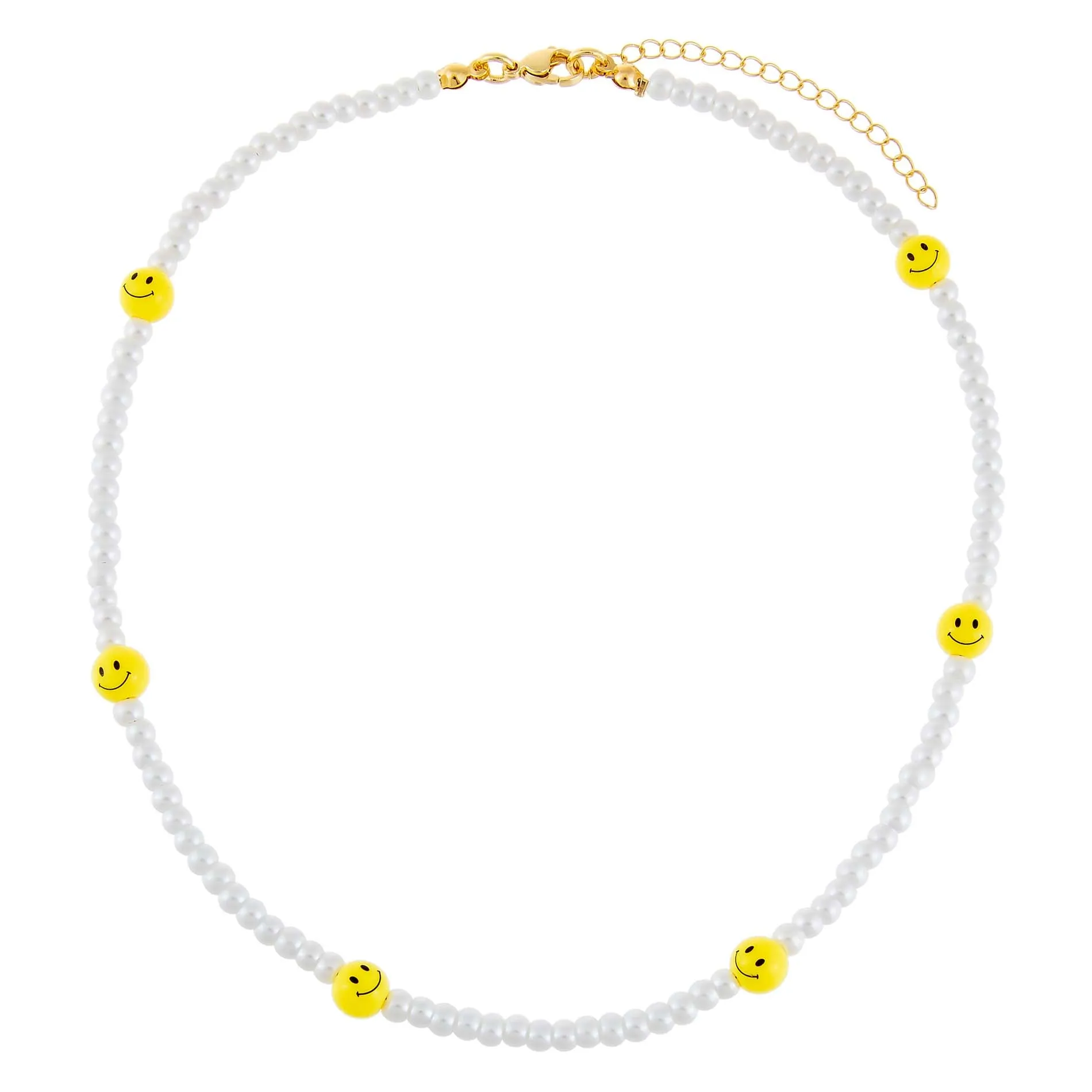 Pearl Smiley Face Necklace