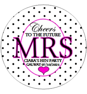 Personalised Classy Hen Party Bride Badge