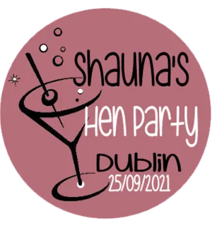 Personalised Cocktail Glass Hen Party Badge