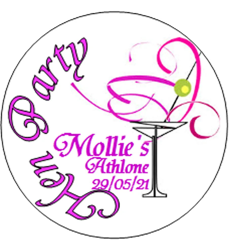 Personalised cocktail theme Hen Party badge