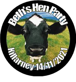 Personalised Cow Design Badge