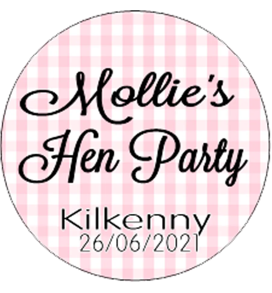 Personalised Cute Hen Party Badge