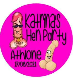 Personalised Fun Willy Design Hen Party Badge