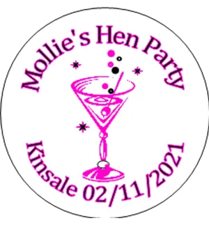 Personalised Hen Party Cocktail Design White