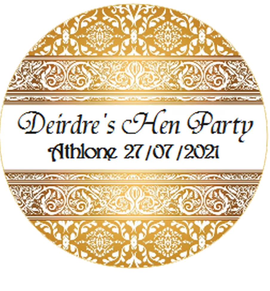 Personalised Hen Party Vintage Style Badge