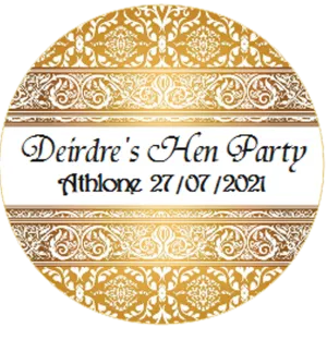 Personalised Hen Party Vintage Style Badge