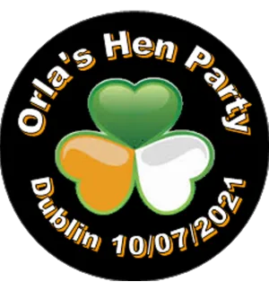 Personalised Shamrock Hen Party Badge