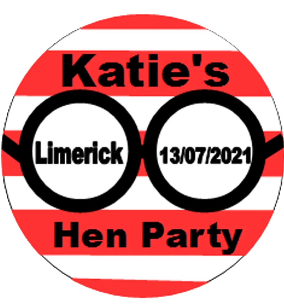 Personalised Wally Hen Party Badge