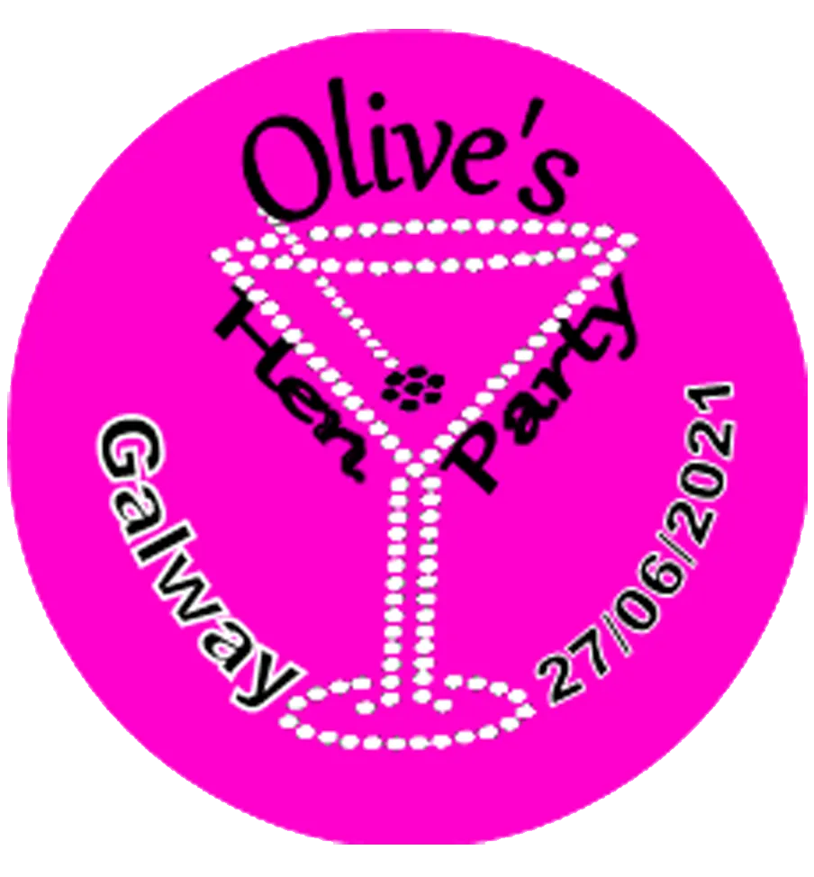 Pink and Bling Personalised Hen Party Badge