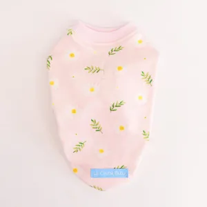 Pink Daisy Sleeveless Dog Top