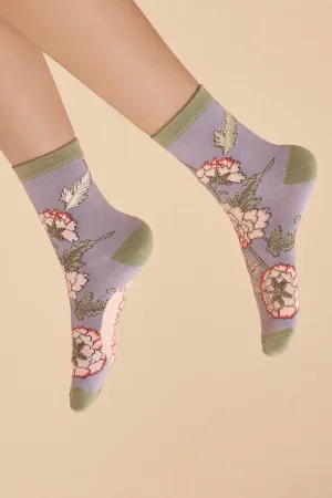 Powder Lilac Paisley Socks