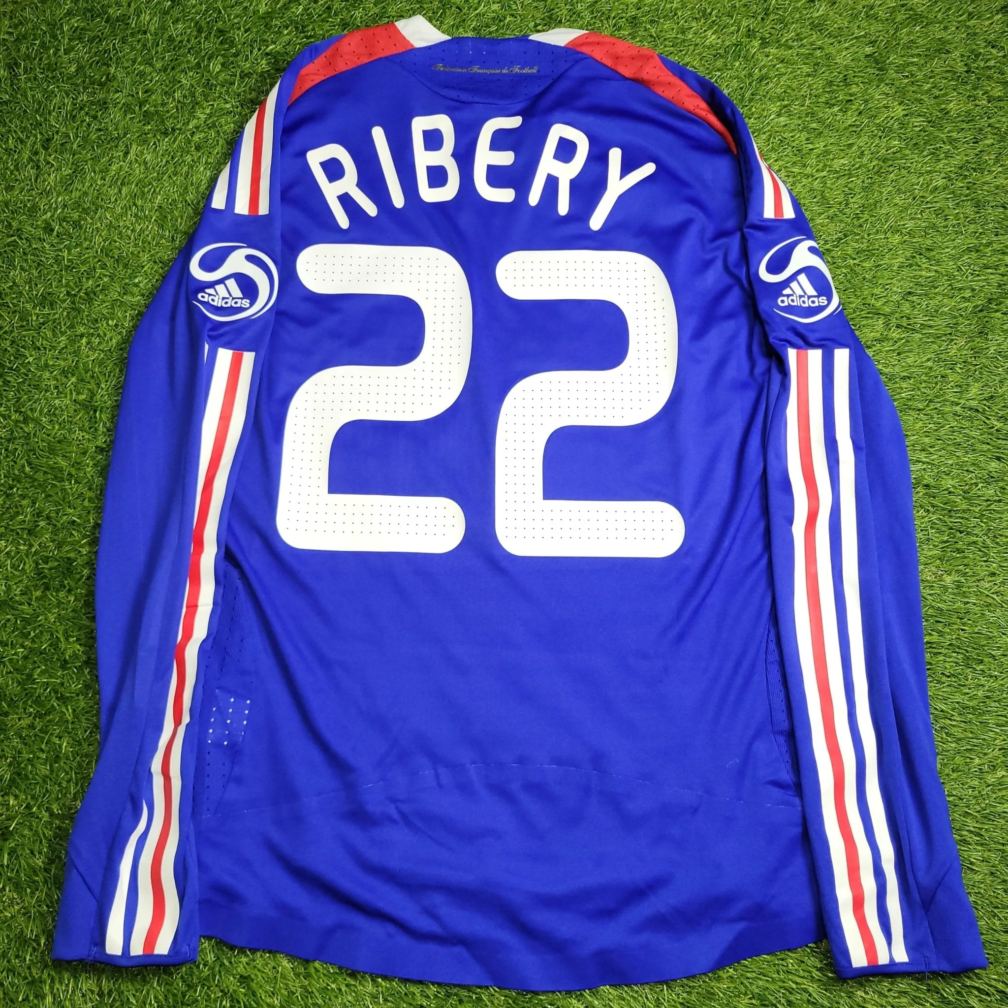 Ribery France 2008 Player Issue Long Sleeve Soccer Jersey Shirt M SKU# 646339