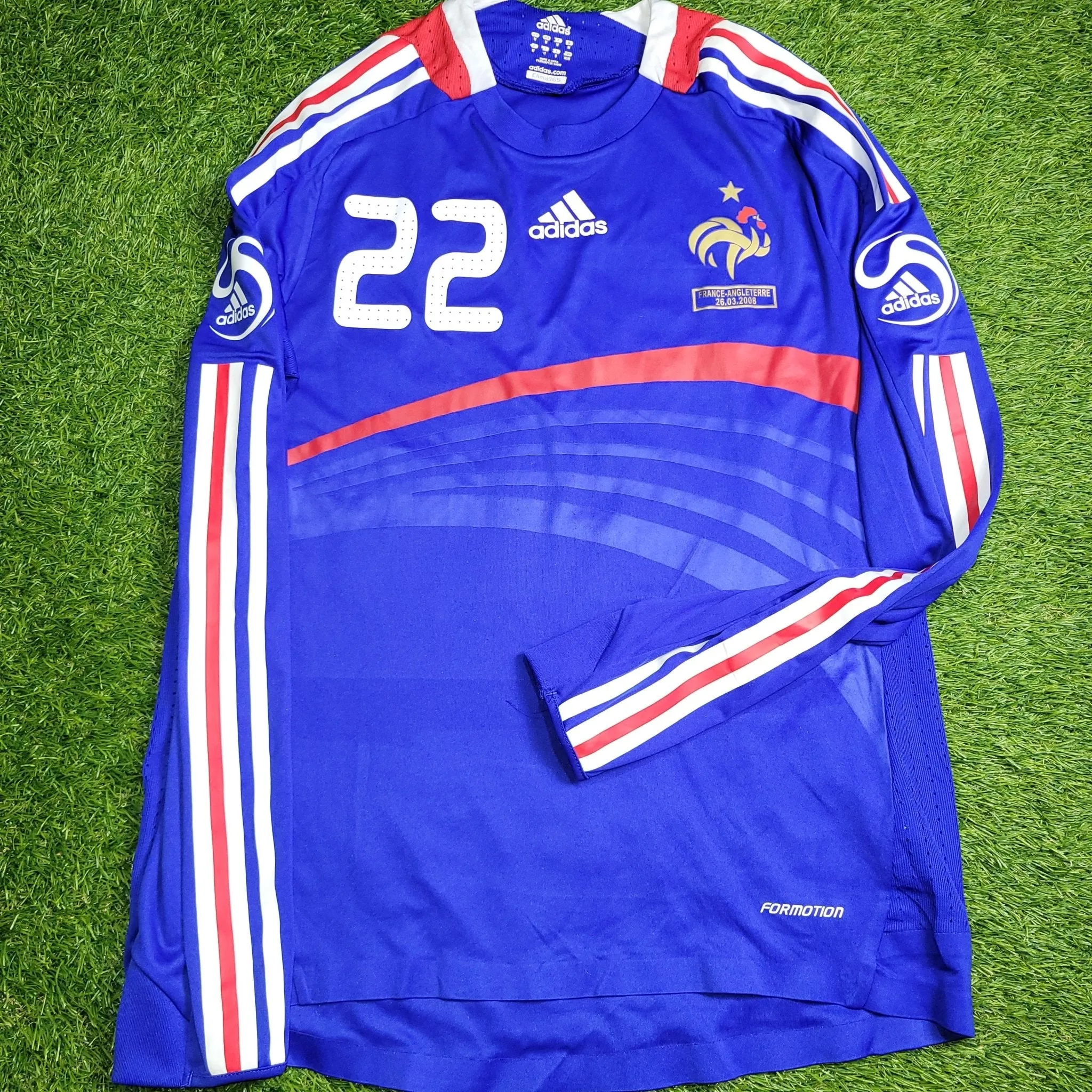 Ribery France 2008 Player Issue Long Sleeve Soccer Jersey Shirt M SKU# 646339