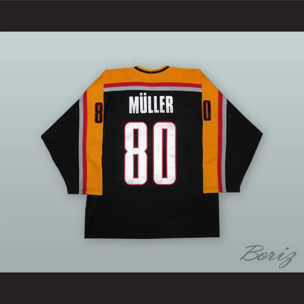 Robert Muller 80 Germany National Team Black Hockey Jersey with Patch