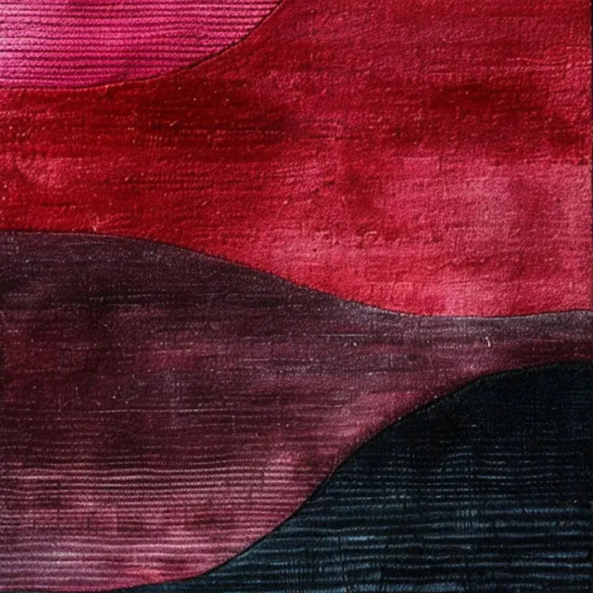 Ruby Color Play Hand Tufted Wool Rug Runner