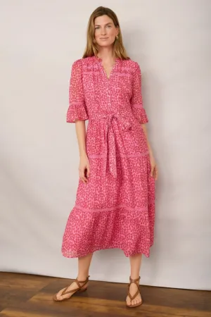 Samara Dress - Candy Pink Daisy Floral
