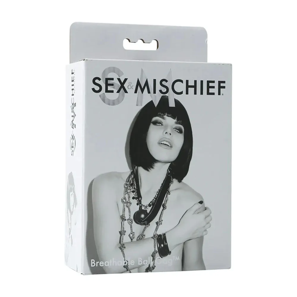 Sex & Mischief Breathable Ball Gag - Black