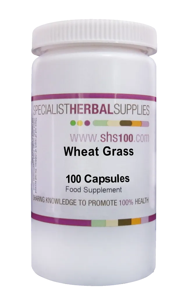 Specialist Herbal Supplies (SHS) Wheat Grass Capsules 100's