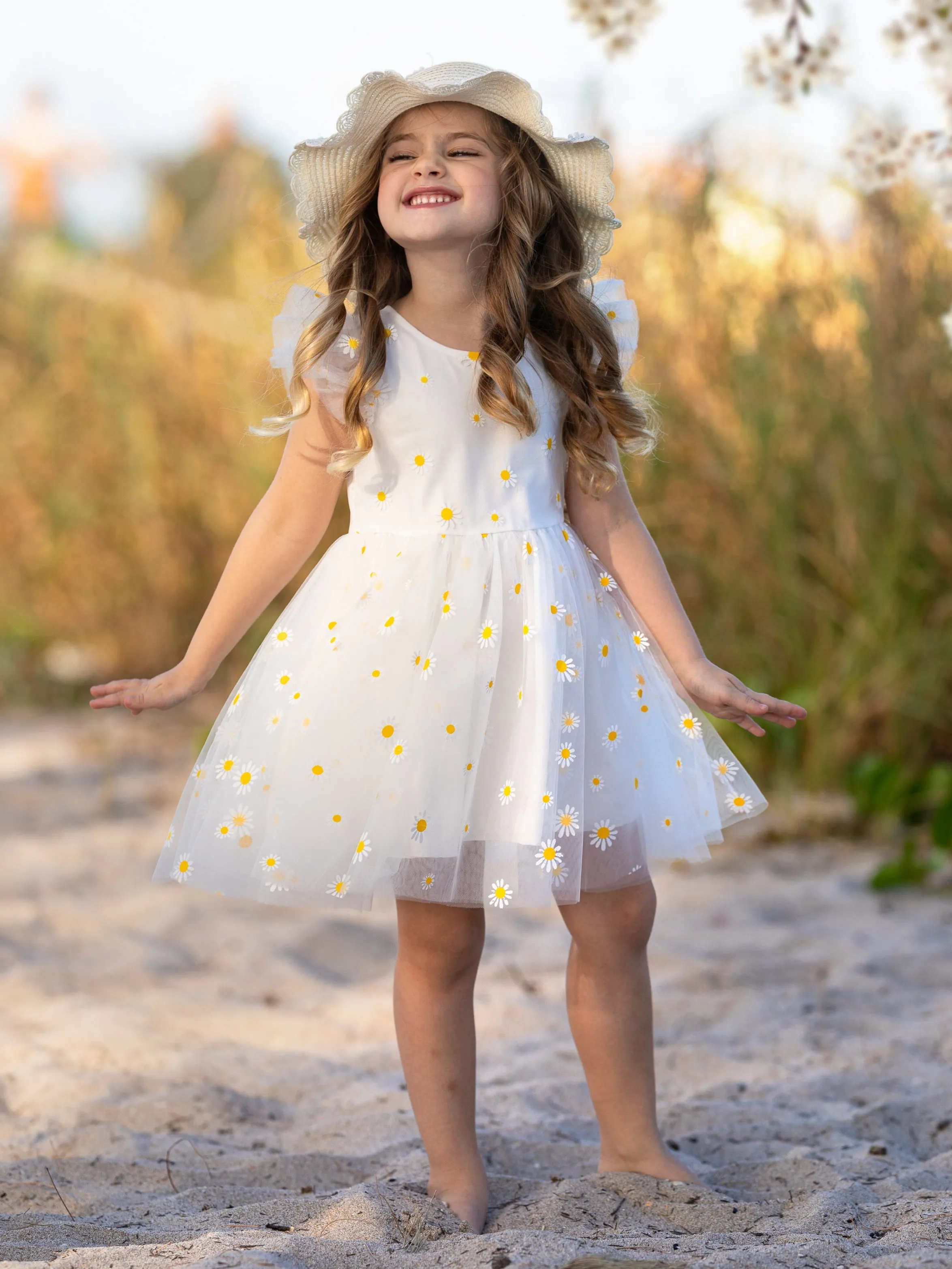 Spring Blooms Daisy Tulle Dress