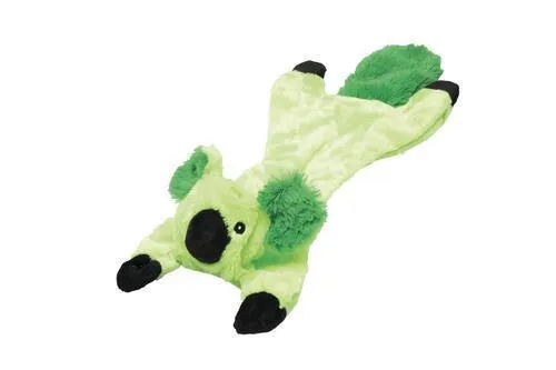 Stuffing Free Dog Toy with Squeaker - Pink, Green, and Gray, Red, Yellow