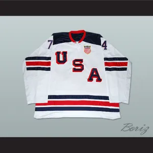 T.J. Oshie 74 USA National Team Hockey Jersey 1960 Tribute Style