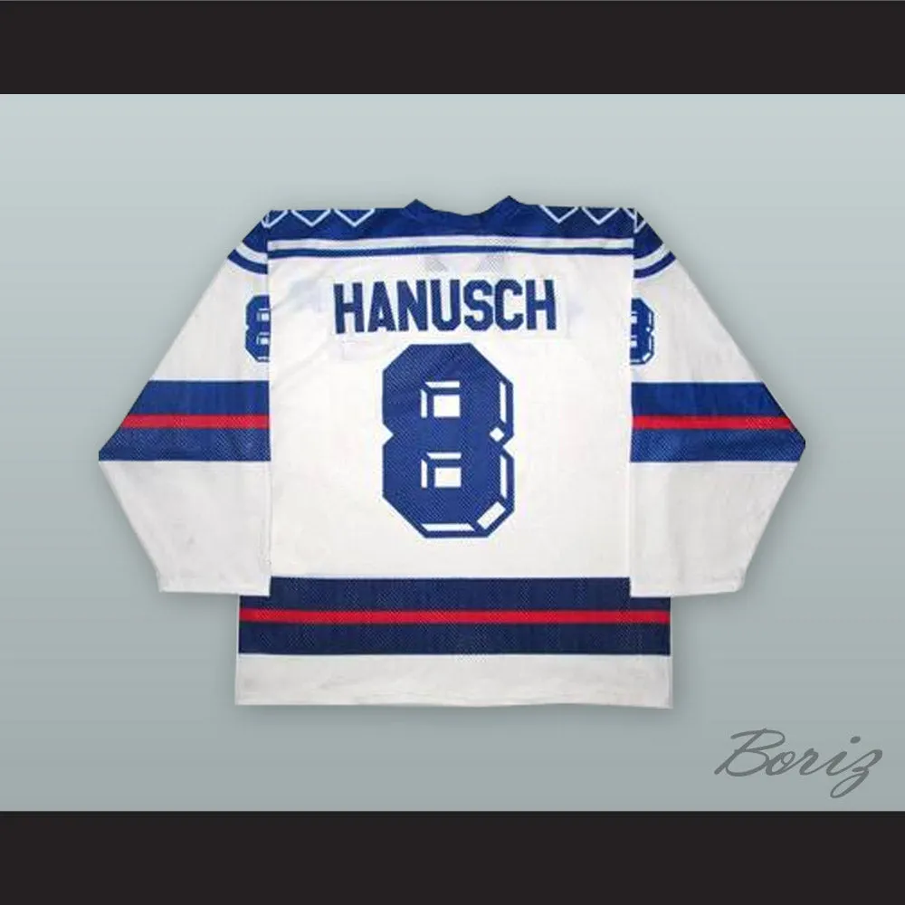 Torsten Hanusch 8 East Germany National Team White Hockey Jersey