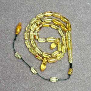 TRANSPARENT AMBER MISBAHA 4,6x9,4mm 5,6g
