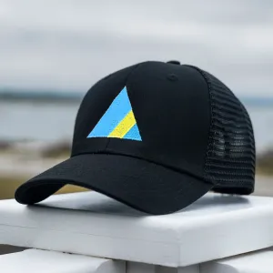TRI GRIT #STANDWITHUKRAINE - Black Mesh Trucker