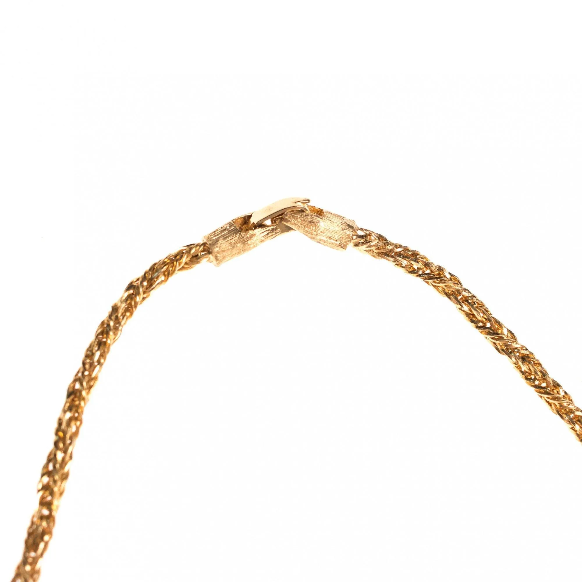 Vintage Anne Klein Couture Gold and Amber Leaves Statement Necklace