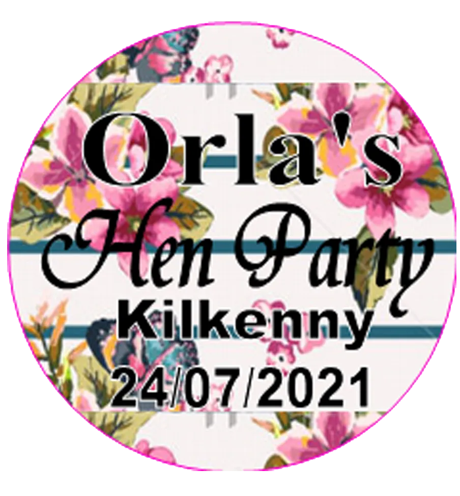 Vintage Floral Design Personalised Hen Party Badge