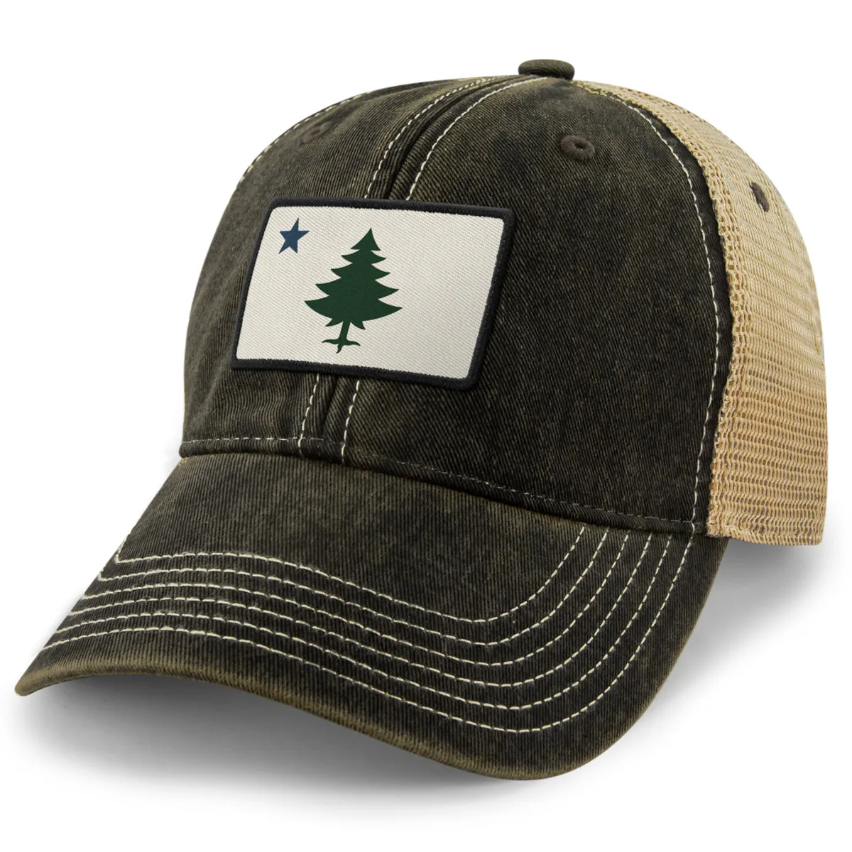 Vintage Maine Flag Dirty Water Trucker