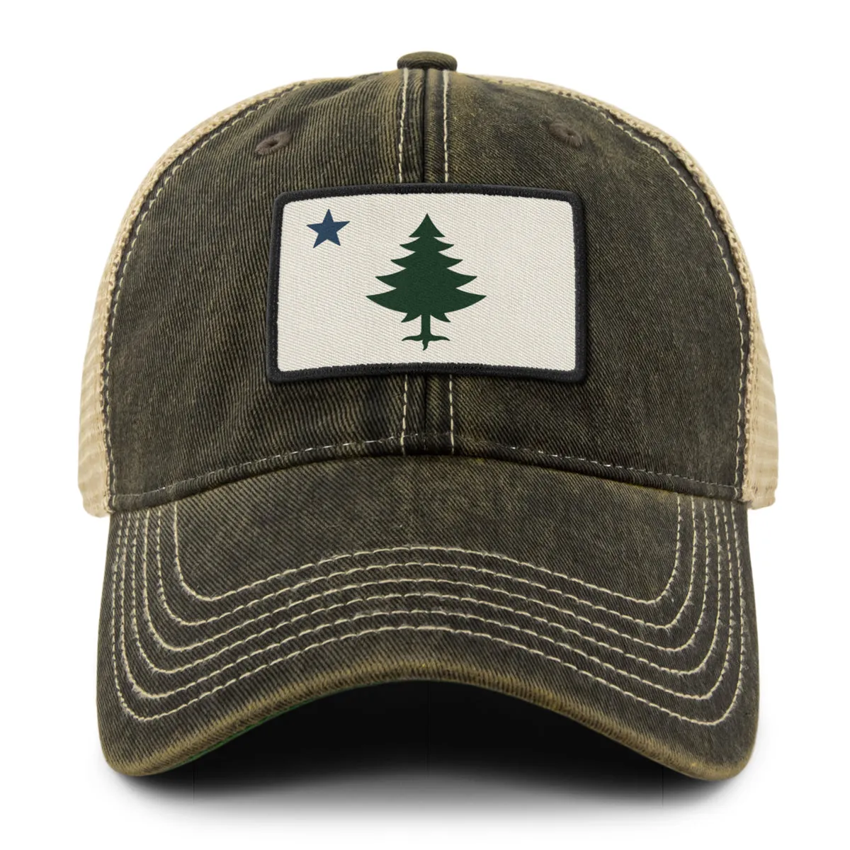 Vintage Maine Flag Dirty Water Trucker