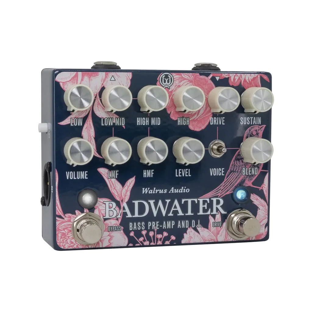 Walrus Audio Badwater Bass Preamp D.I. Guitar Effects Pedal, Floral Series 2024