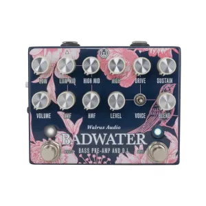 Walrus Audio Badwater Bass Preamp D.I. Guitar Effects Pedal, Floral Series 2024