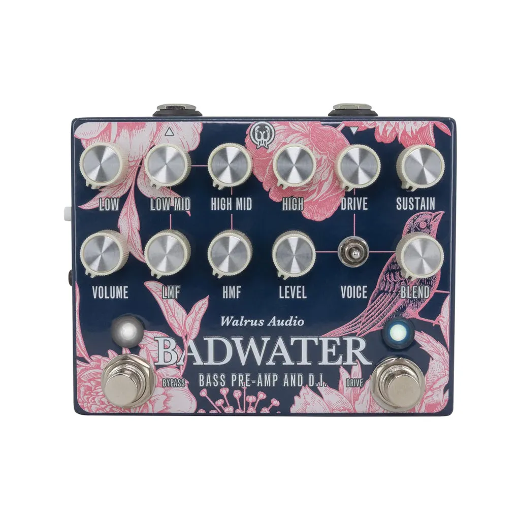 Walrus Audio Badwater Bass Preamp D.I. Guitar Effects Pedal, Floral Series 2024
