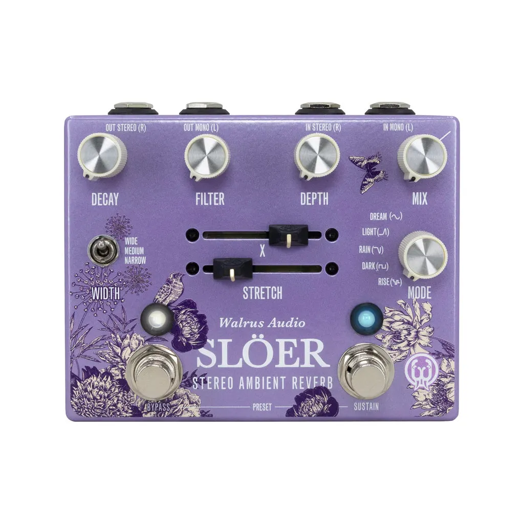 Walrus Audio SLOER Stereo Ambient Reverb Guitar Effects Pedal, Floral Series 2024