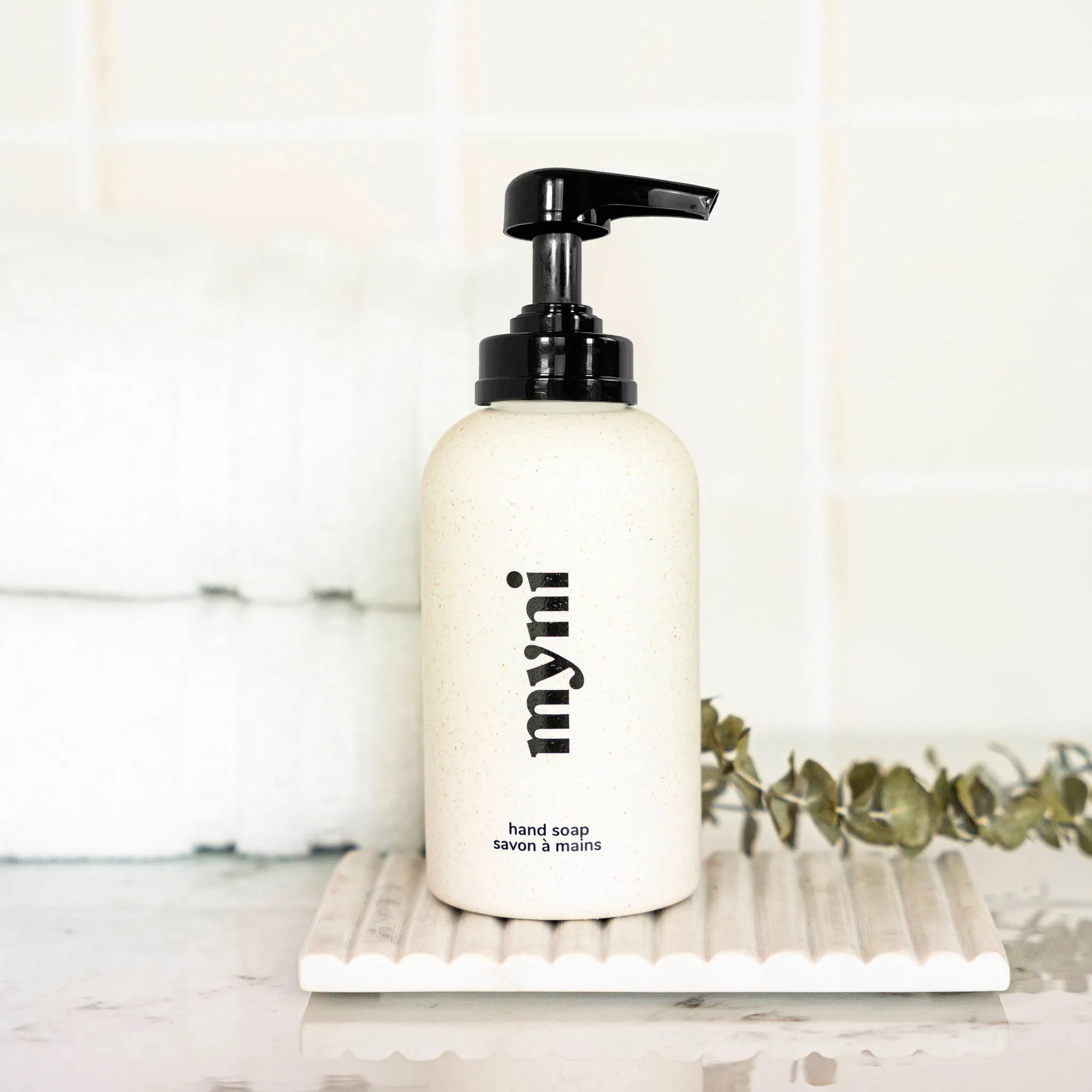 Wheat straw liquid hand soap bottle